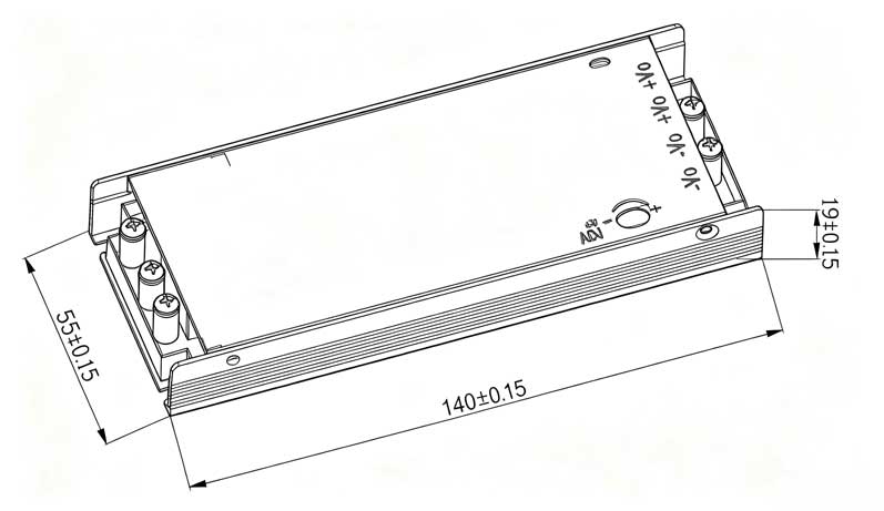 外形尺寸及安装孔——端子坐标图